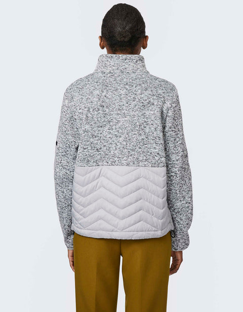 lightweight and layerable grey puffer jacket designed for maximum movement