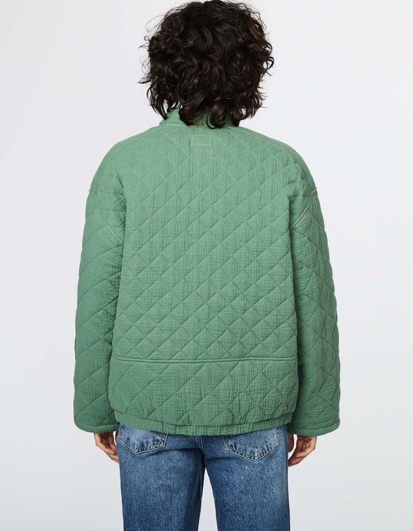 green car jackets outerwear sale with asymmetric zip front silhouette with snap collar