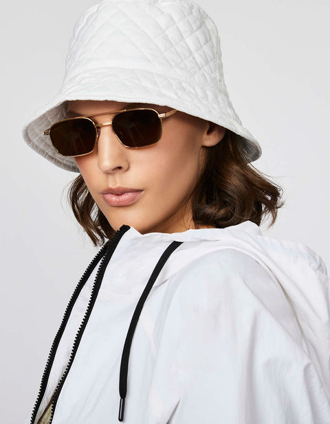 womens white shell jacket with drawstring hood and elastic wrists for added comfort