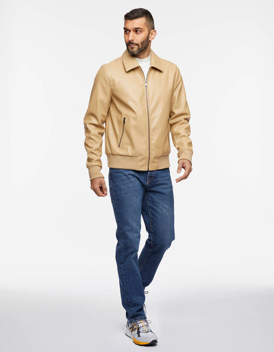 Bernardo leather jacket mens store