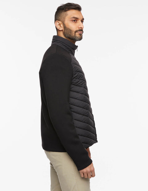 nonbulky black puffer jacket for men with unique and modern style 