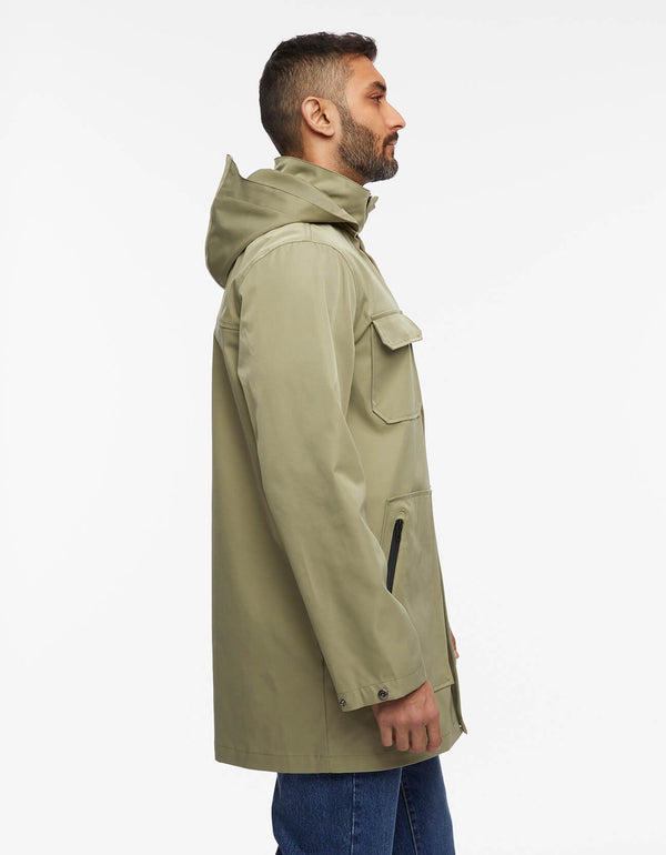 utility jacket and rain jacket for men made by sustainable men outerwear brand
