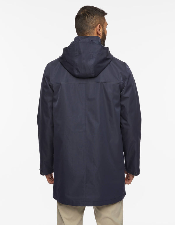 lifestyle apparel rain jacket for men in dark blue color from Bernardo Fashions